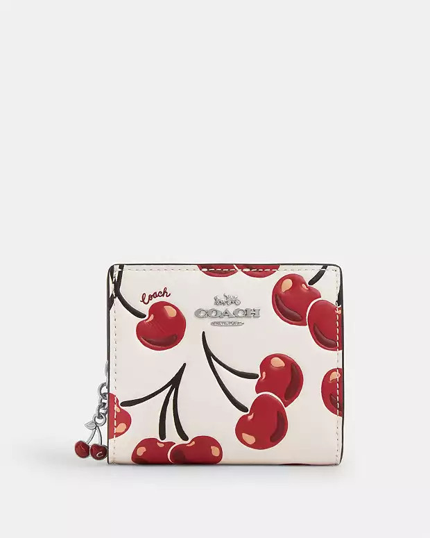 Snap Wallet With Cherry Print | Coach Outlet US