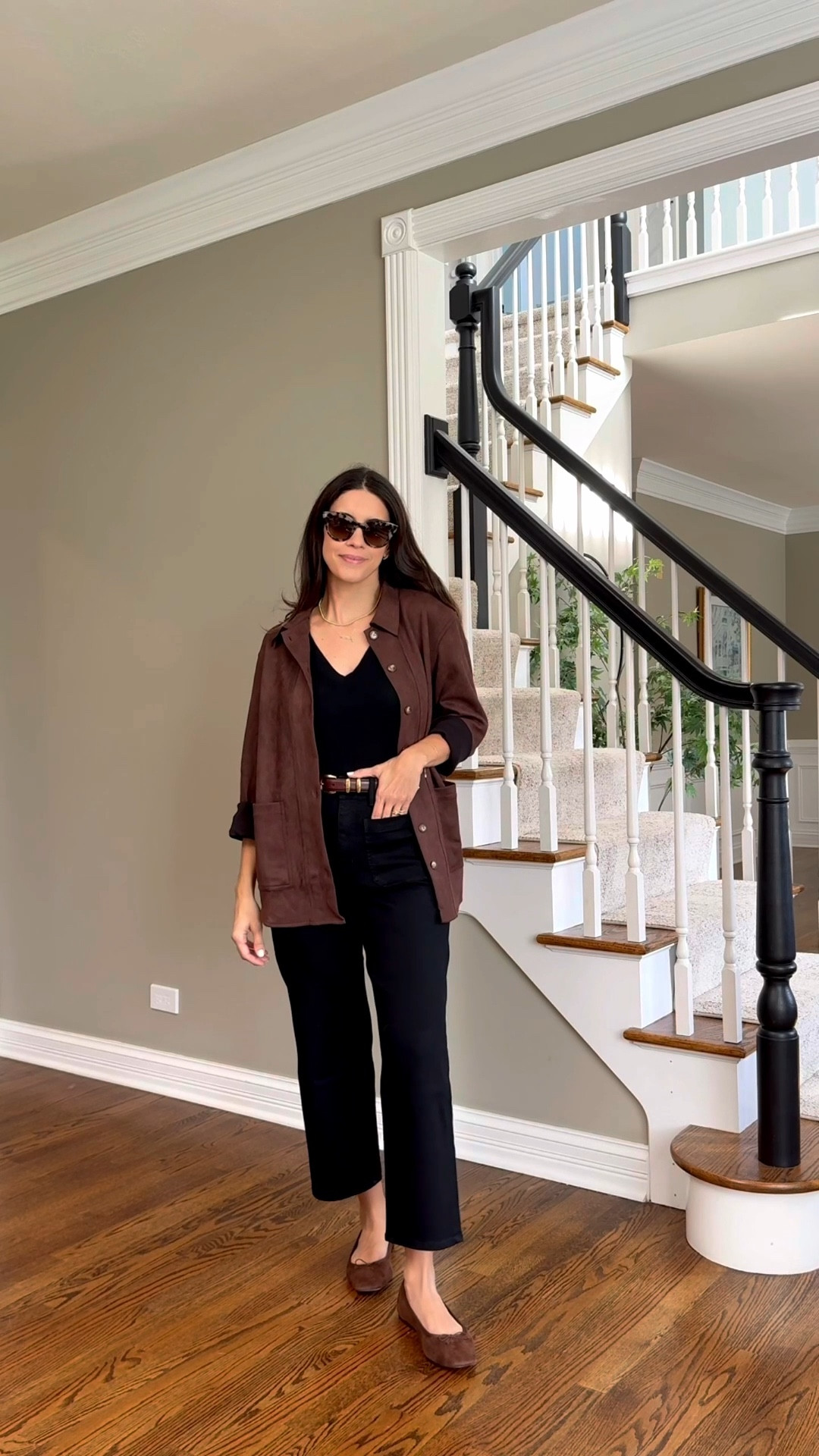 Winter to spring outfit 
These jeans are so good and great price point
They run TTS. This faux suede shirt is from Amazon and I’m wearing a size Small

#LTKSeasonal #LTKgrwm #LTKootd