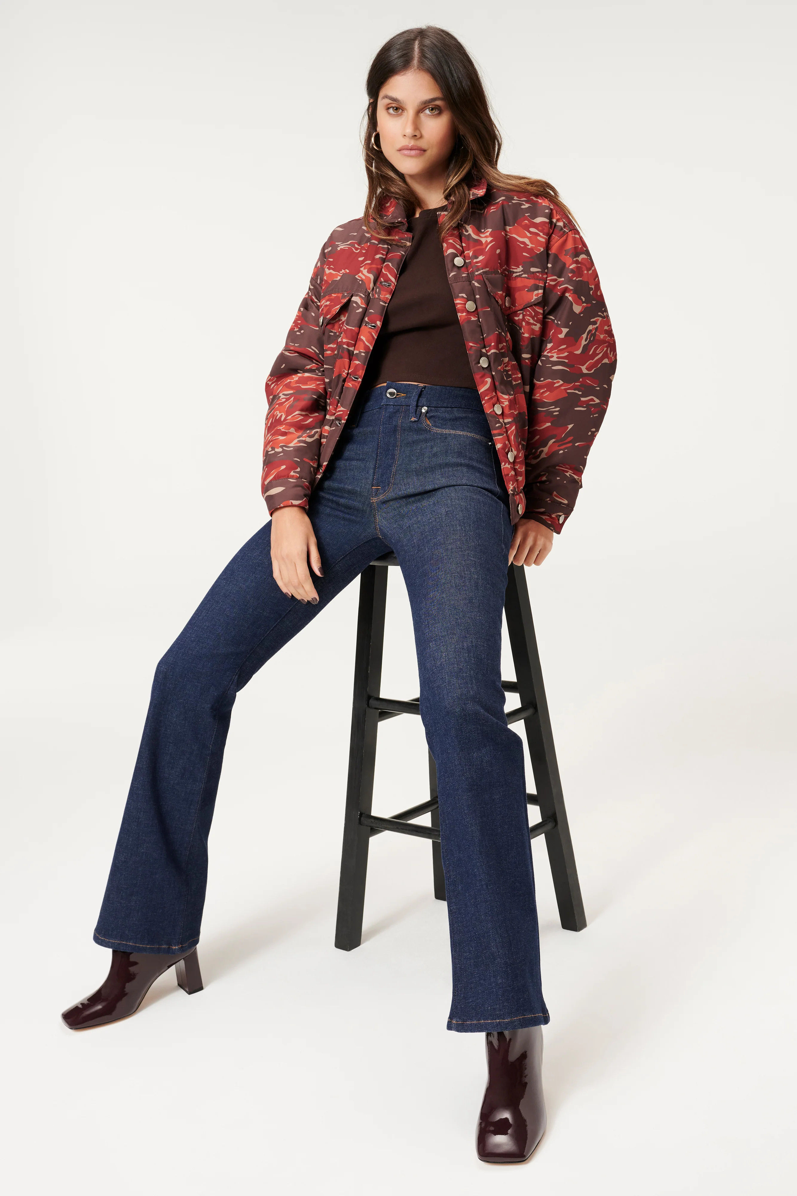 ALWAYS FITS GOOD CLASSIC SLIM BOOTCUT JEANS | DEEP BLUE004 - GOOD AMERICAN | Good American