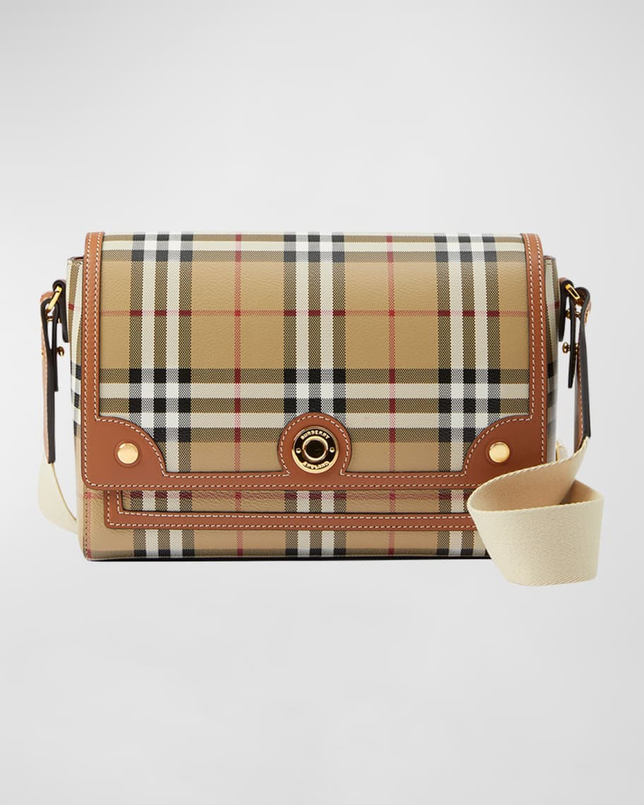 Burberry Note Check Flap Crossbody Bag | Neiman Marcus