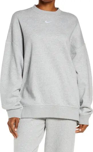 Nike Sportswear Collection Essentials Oversize Fleece Crew Sweatshirt | Nordstrom | Nordstrom