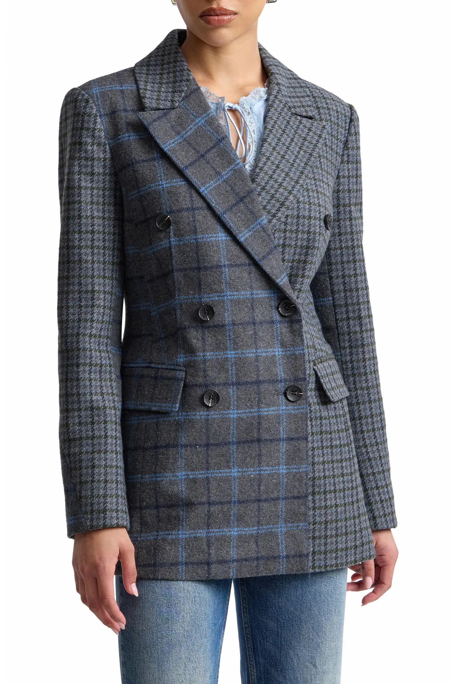 Plaid Double Breasted Blazer (Women) | Nordstrom | Nordstrom