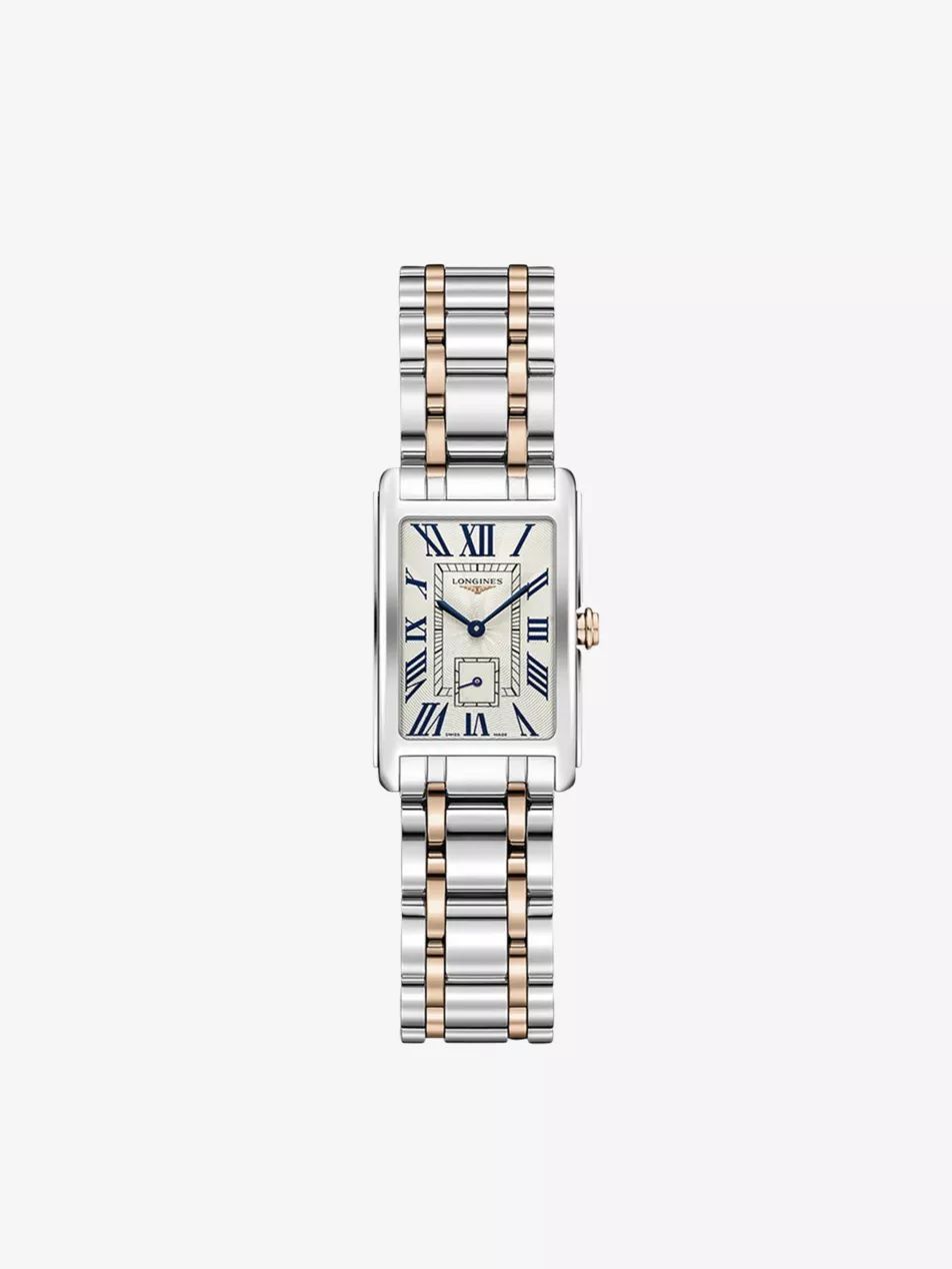 L5.255.5.71.7 DolceVita stainless steel and 18ct rose-gold watch | Selfridges
