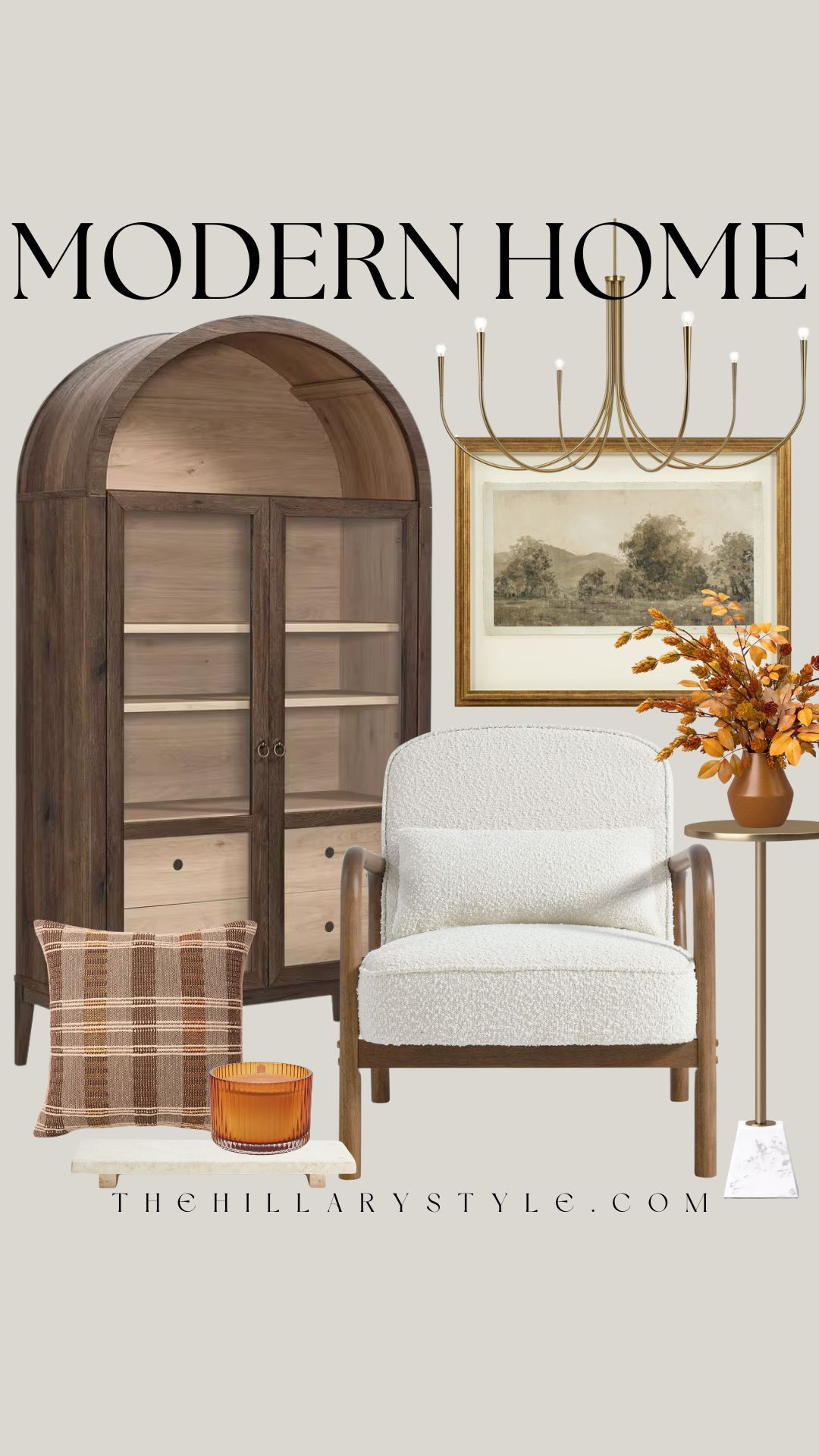 Modern Fall Home Refresh: Cozy Textures & Warm Accents

Elevate your autumn aesthetic with a blend of modern lines and cozy textures. This look features a stylish arched cabinet, a plush boucle accent chair with wood detailing, and warm fall accents like a plaid pillow, amber candle, and autumnal foliage in a ceramic vase. Discover more modern home inspiration on LTK from Target, Walmart, Wayfair, Home Depot, Joss & Main, & H&M #modernfall #homerefresh #cozyhome #modernhomedecor #falldecor #livingroominspo #bouclechair #archedcabinet #fallhomedecor #interiordesignideas #homestyling #ltkhome #pintereststyle #TheHillaryStyle 

 

#LTKSeasonal #LTKHome #LTKStyleTip