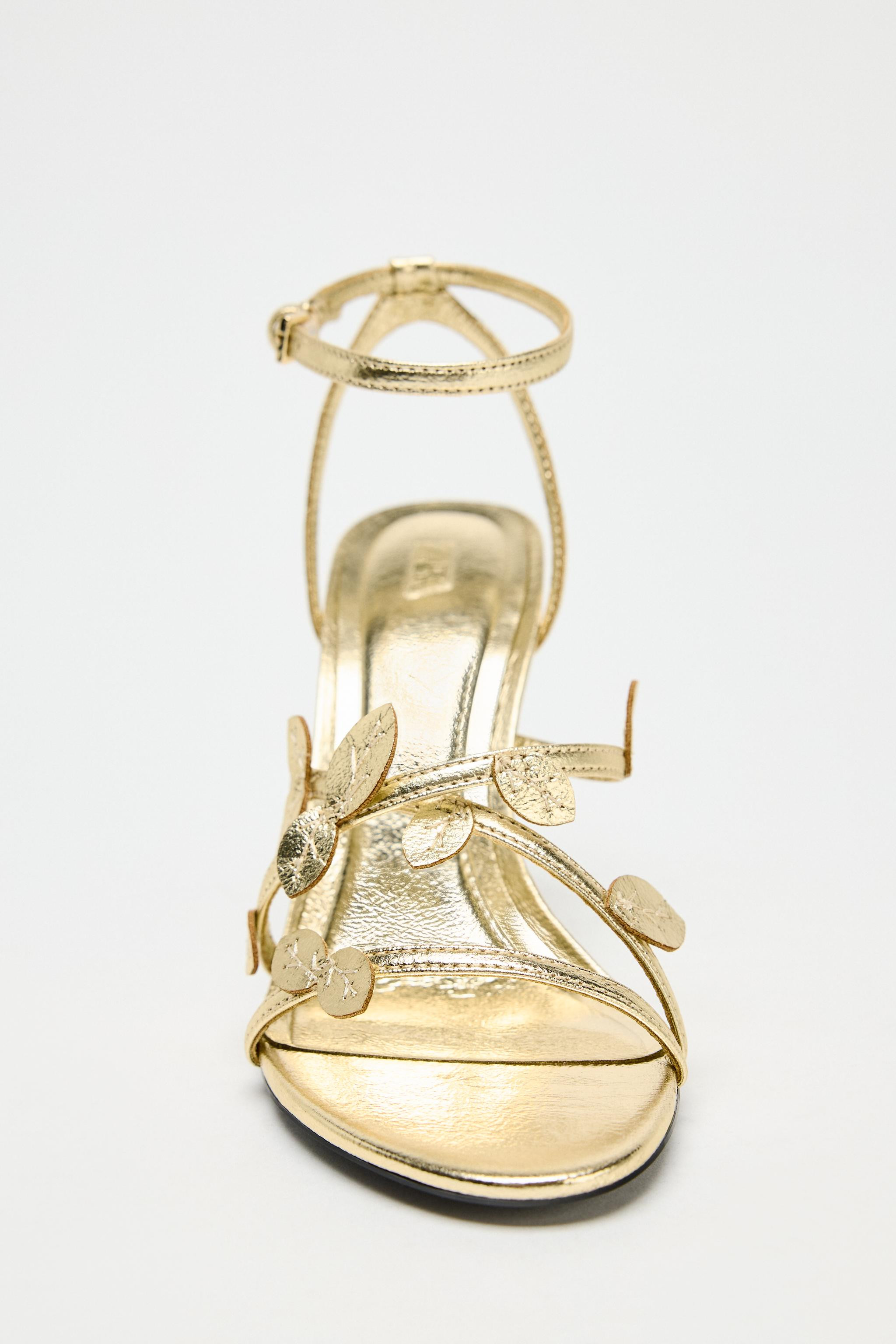 METALLIC EFFECT FANCY SANDALS | Zara US