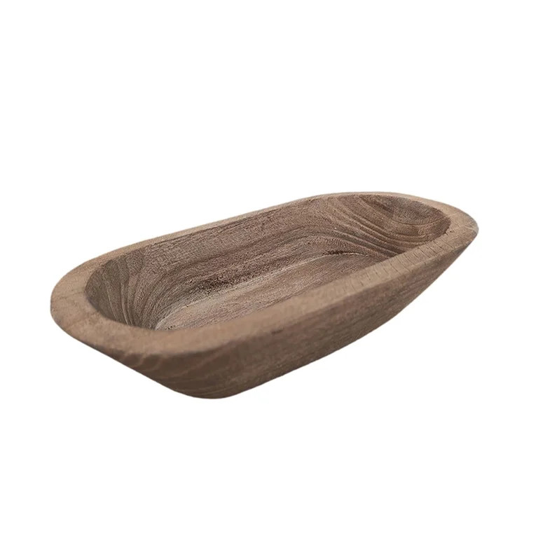WLPZXP Dough Bowl for Candle Making Empty Wooden Bowl for Kitchen Wedding Household Brown | Walmart (US)