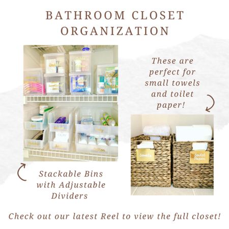 These are some of our favorite bathroom closet organizing products! (Featured in the Reel!)

#LTKhome #LTKunder100 #LTKunder50