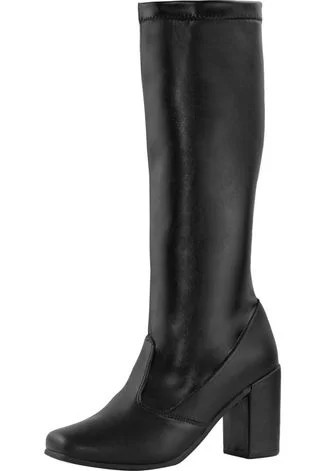 Bota Feminina Cano Longo Stretch Amorelle Bico Quadrado Salto Alto Grosso Stretch Confort Square ... | Dafiti (BR)
