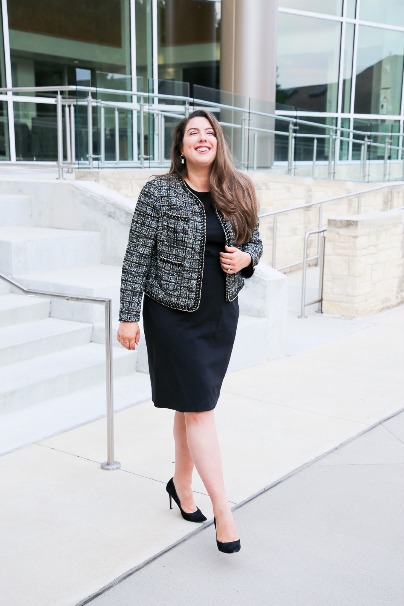 #ExpressPartner This tweed jacket is the perfect addition to take your office outfit to the next level! 

Business professional workwear and business casual workwear and office outfits 

Follow my shop @thedocketblog on the @shop.LTK app to shop this post and get my exclusive app-only content!

#ExpressYou #Sponsored #liketkit #LTKcurves #LTKworkwear #LTKstyletip
@shop.ltk 

#LTKcurves #LTKSeasonal #LTKworkwear