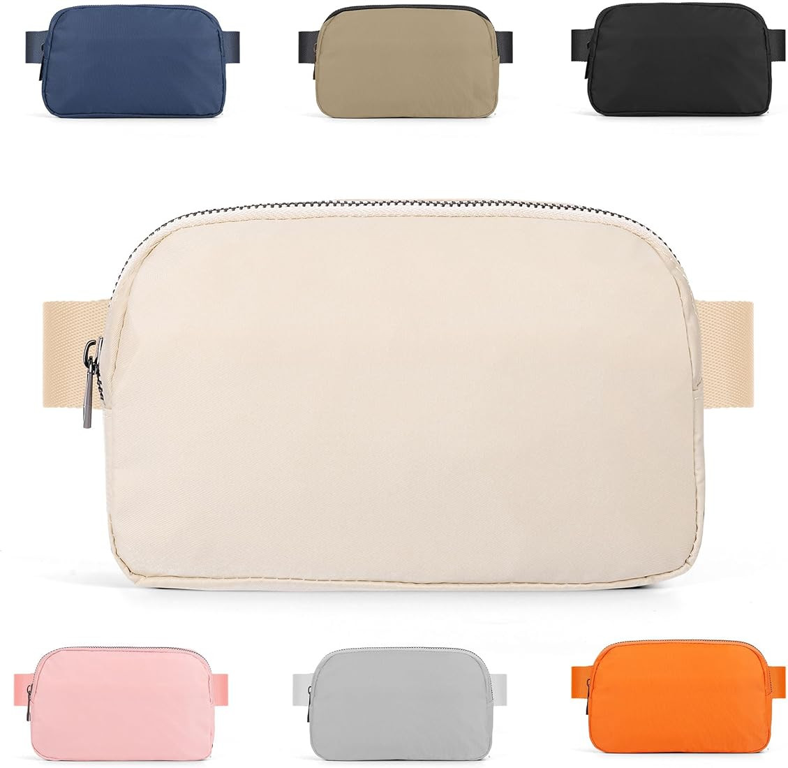 ZPN Mini Fanny Pack Creamy Belt Bag for Women and Men, Fashionable Waterproof Waist Pack with Adj... | Amazon (US)
