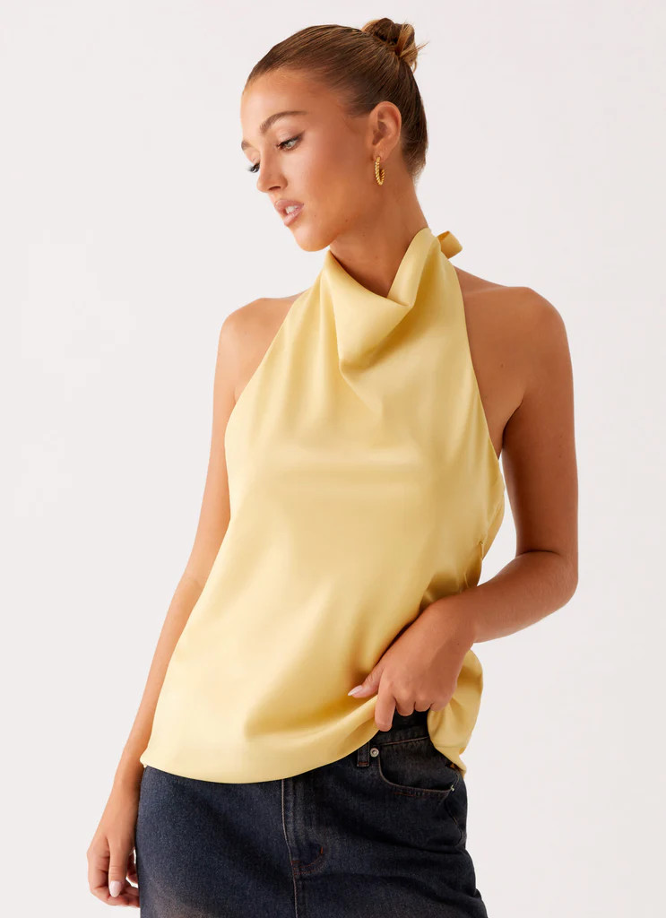 Carsen Halter Top - Yellow | Peppermayo (Global)