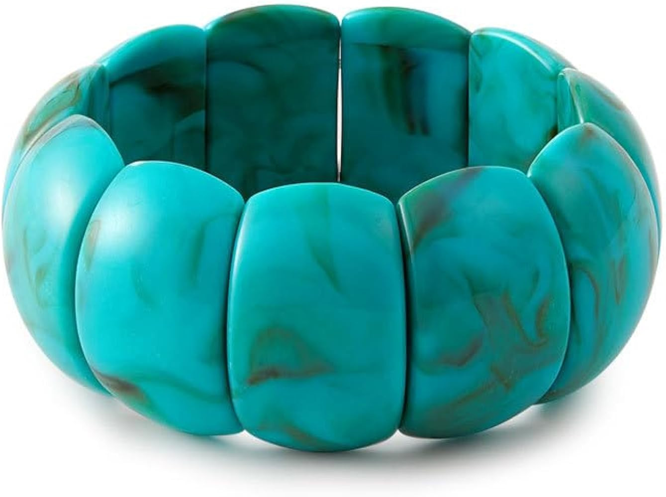 3 PCS Acrylic Resin Bracelet for Women Irregular Geometric Cuff Wide Wristband Bangles Trendy Chu... | Amazon (US)