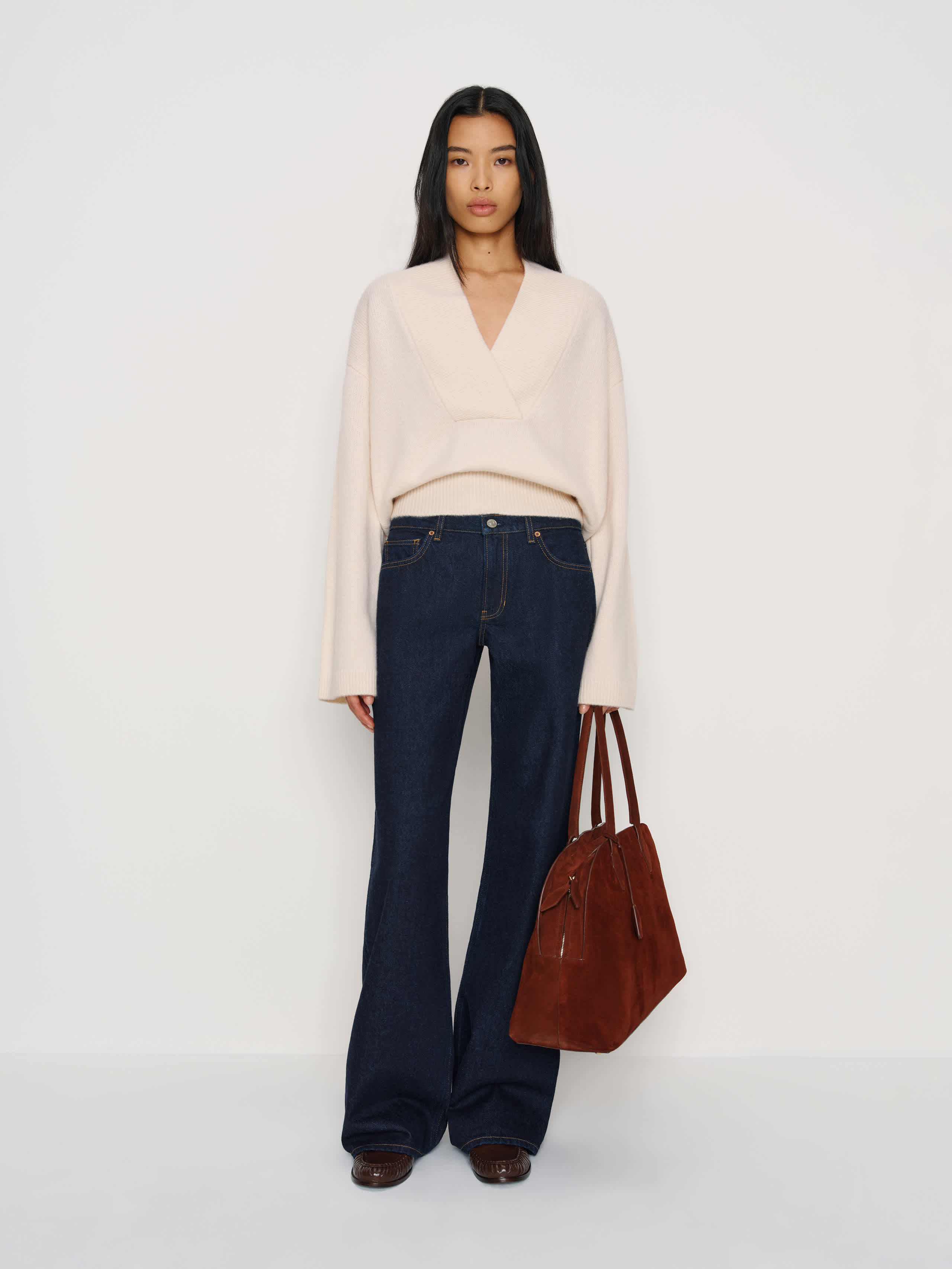 Reformation Easton Cashmere Sweater Ivory XL | Reformation (Global)