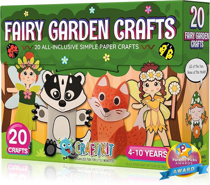 Craftikit® 20 Award-Winning Fairy Garden Crafts for Kids - 20 All-Inclusive Fun Paper Toddler Cr... | Amazon (US)