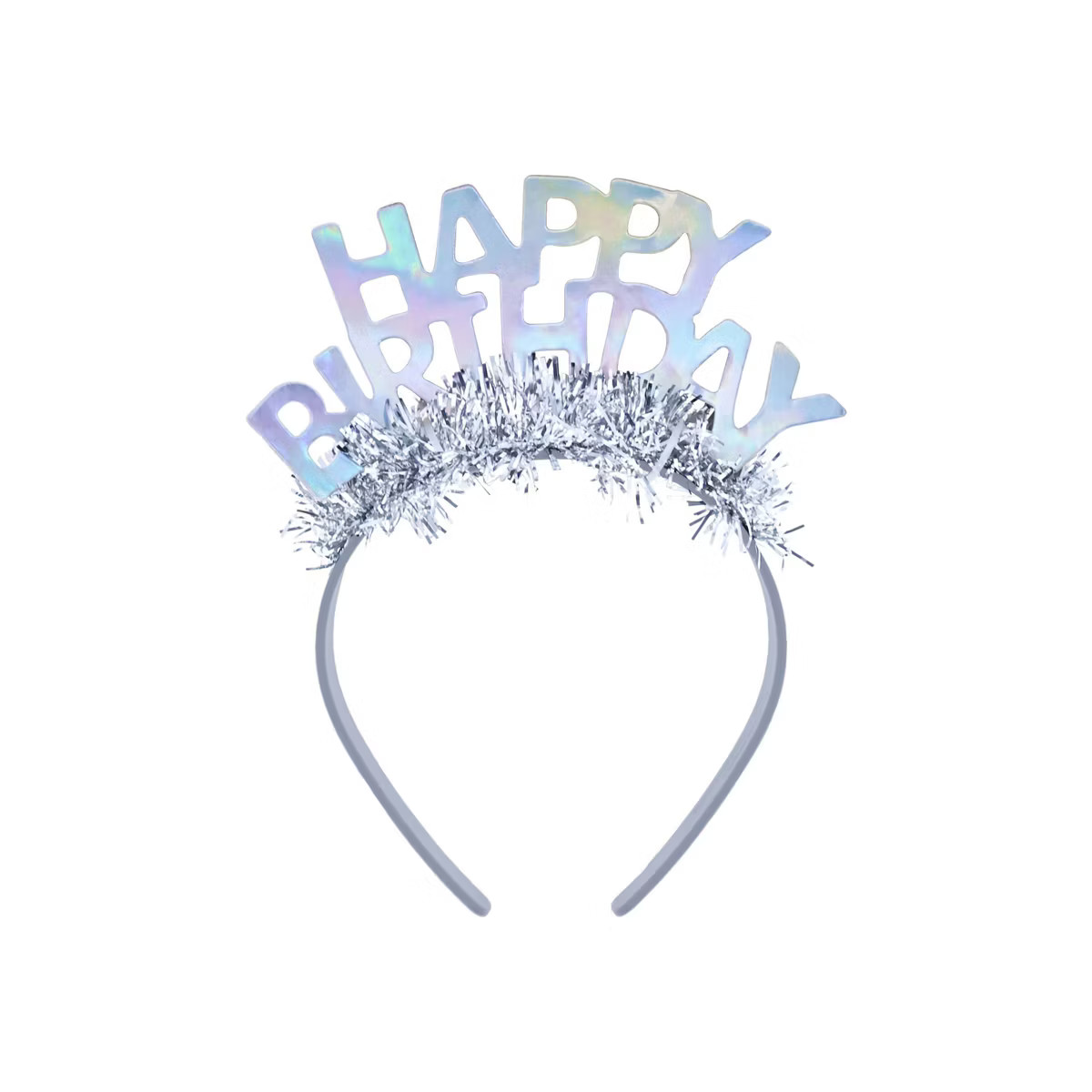 "Happy Birthday" Party Headband Silver - Spritz™ | Target
