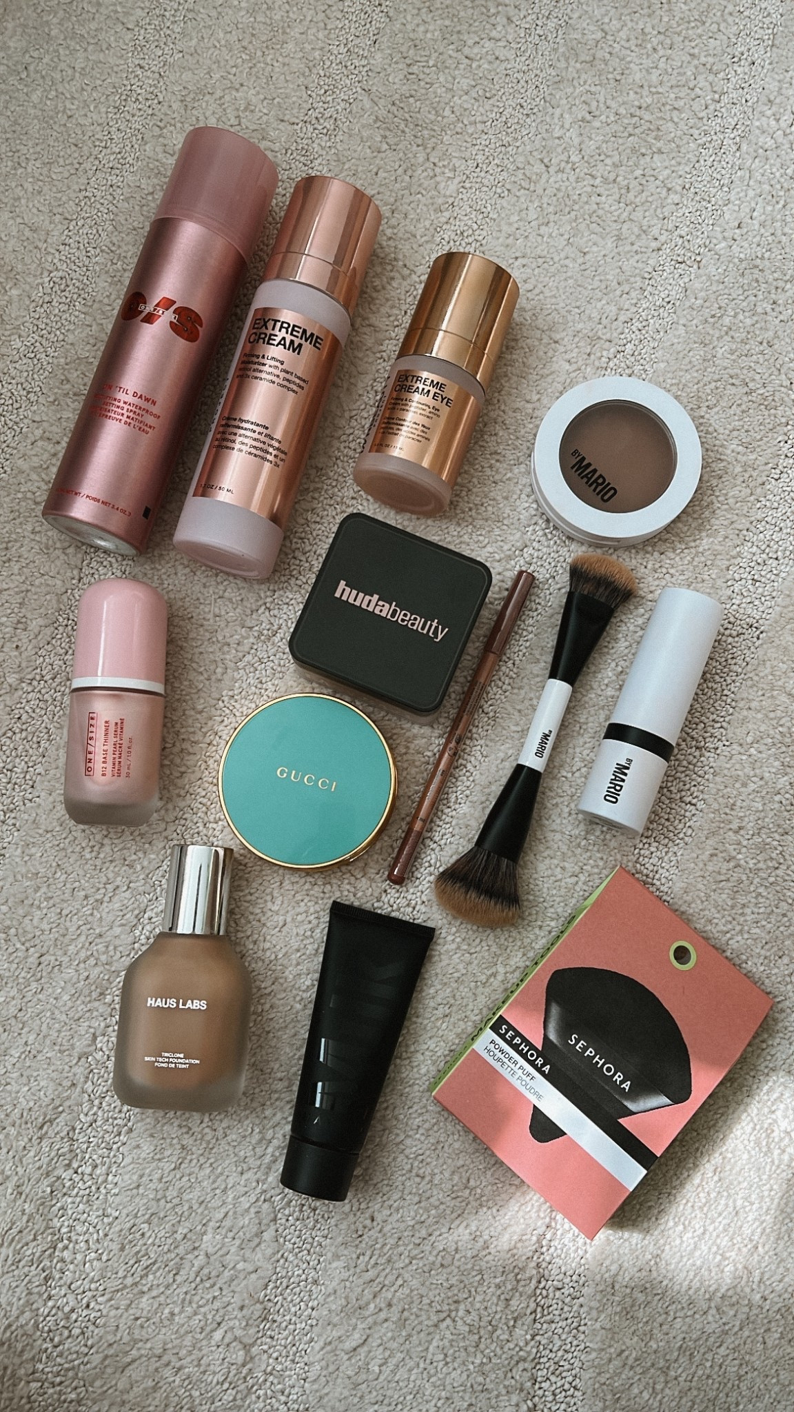SAVEMORE Sephora sale!! My all time fav Sephora must haves. 

Haus Labs Foundation Shade 270
Huda Beauty Shade Cupcake 
MAKEUP BY MARIO SoftSculpt Transforming Skin Enhancer Shade Medium Dark 
MAKEUP BY MARIO SoftSculpt Cream Contour & Bronzer Stick Shade Medium 
ONE/SIZE by Patrick Starrr 
Ultimate Blurring Setting Powder Shade Peach 
MAKE UP FOR EVER  Lip Liner Shade Wherever Walnut & Anywhere Caffeine 
Gucci Bronzer Shade Medium 

 

#LTKBeauty #LTKU #LTKSaleAlert
