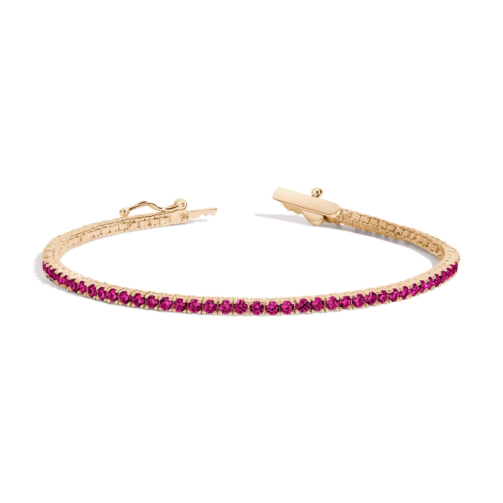 Lab Grown Red Ruby Tennis Bracelet | AUrate New York