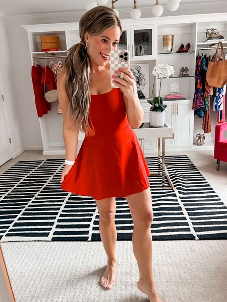 Cutest new at leisure dress by thanks! I recommend sizing down if in between two sizes. I am wearing an X Small.

Code LLXSPANX. ♥️ 

#LTKFind #LTKunder100 #LTKFitness