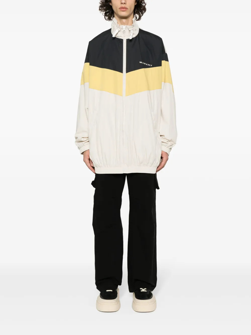 MARANT logo-embroidered Oversized Jacket - Farfetch | Farfetch Global