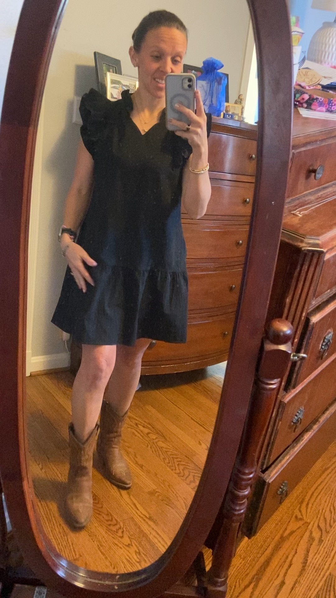 $35, So glad to have finally gotten to wear this dress with boots! Loving it with sandals and with boots. So comfortable and flattering. 


#falldress #summerdress #amazon #ruffledress #LTKU #LTKOver40 #watchnow

#LTKootd #LTKStyleTip #LTKFindsUnder50