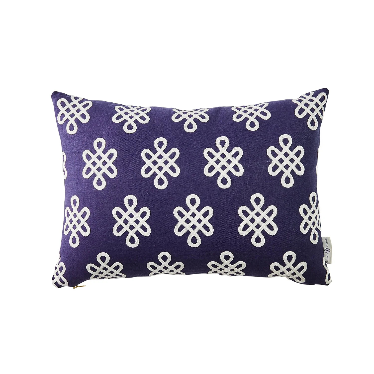 Nonogram Pillow in Navy | Caitlin Wilson Design
