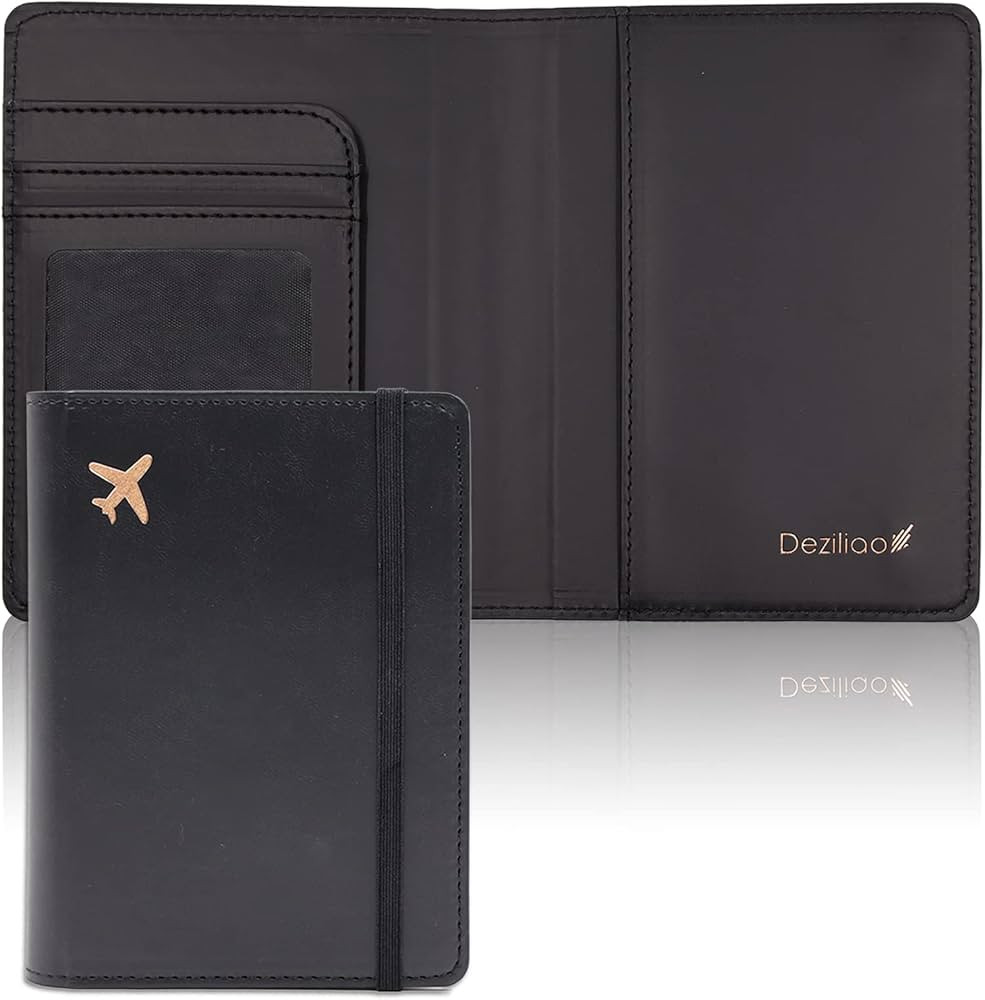 Deziliao Passport and Vaccine Card Holder Combo, PU Leather Passport Holder with Vaccine Card Slo... | Amazon (US)