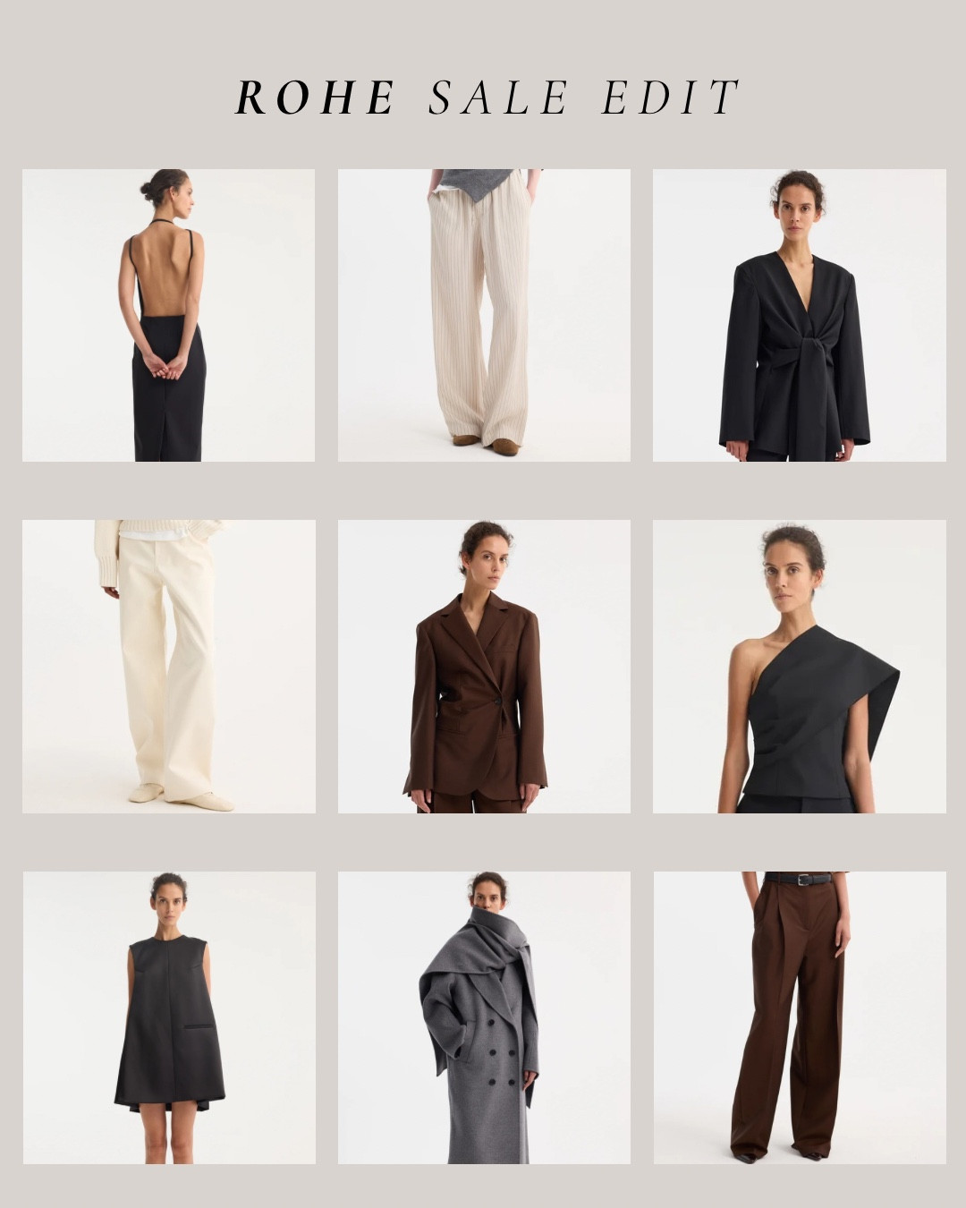 ROHE sale edit 🤍

Including backless dress, stripe cotton trousers, tie front jacket, white trousers, brown blazer, asymmetric top, mini dress, scarf coat, brown trousers   

#LTKuk #LTKsale #LTKstyletip