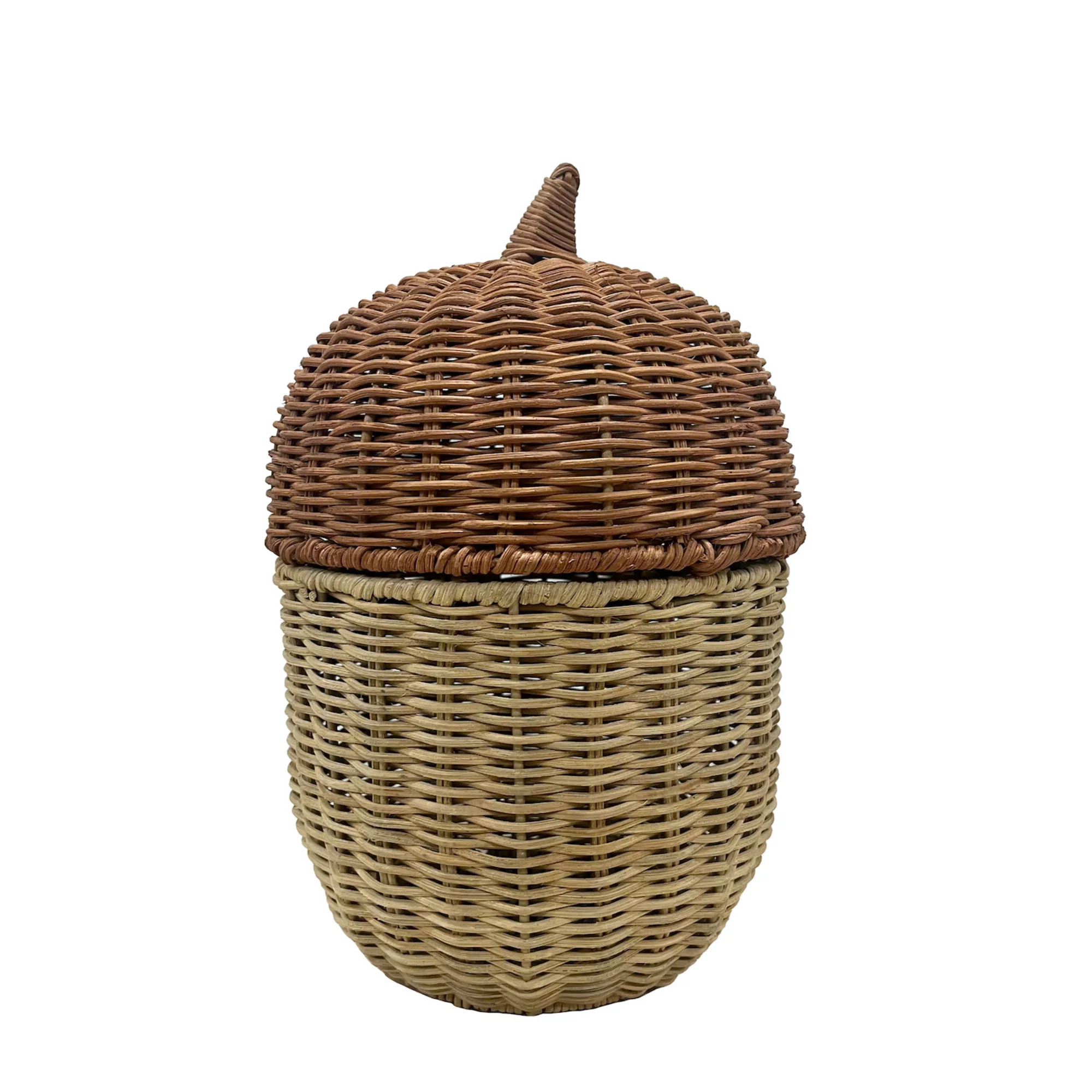Celebrate Together™ Woven Acorn Lidded Rattan Storage Bin | Kohl's