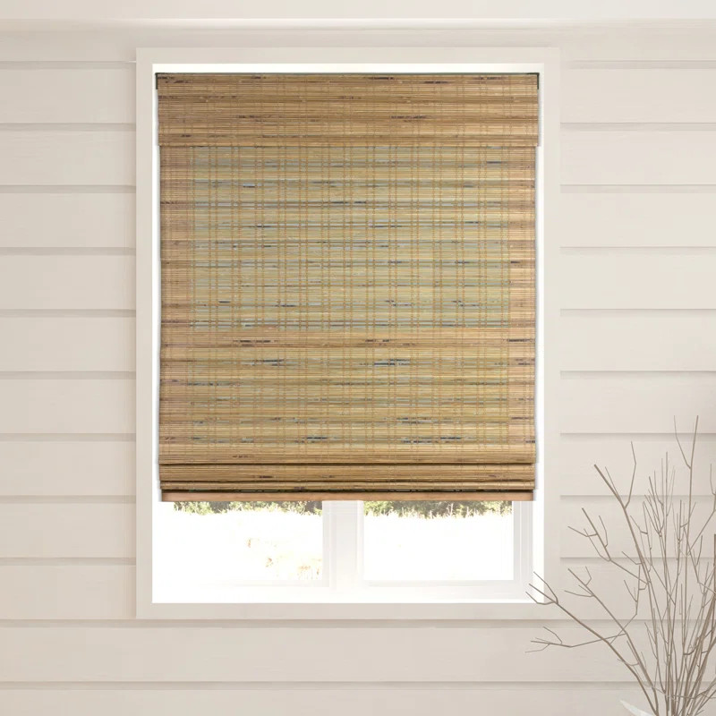 Tuscan Semi-Sheer Brown Roman Shade | Wayfair North America
