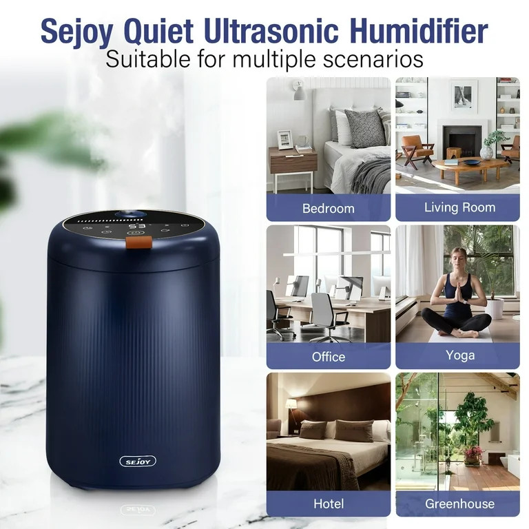 Sejoy Room Humidifier for Bedroom,4L Baby Top Fill Ultrasonic Warm and Cool Mist Humidifier,Ultra... | Walmart (US)