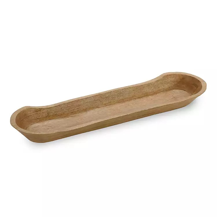 New! Mango Wood Oblong Decorative Bowl | Kirklands