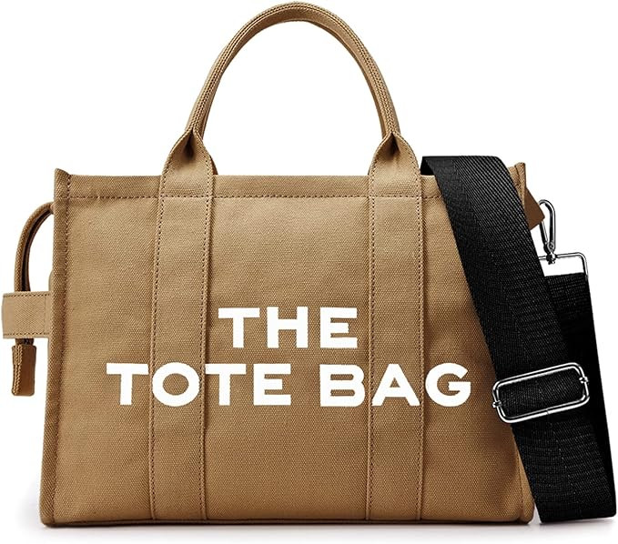 MATSUBA Canvas Tote Bags for Women Handbag Tote Purse with Zipper Canvas Crossbody Bag, Premium Q... | Amazon (US)