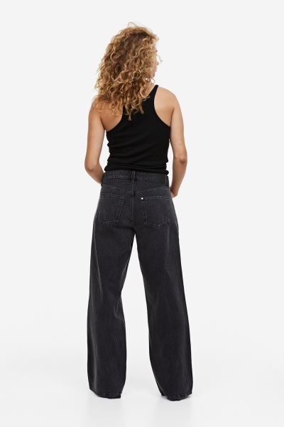 90s Baggy Regular Jeans - Black - Ladies | H&M GB | H&M (UK, MY, IN, SG, PH, TW, HK)