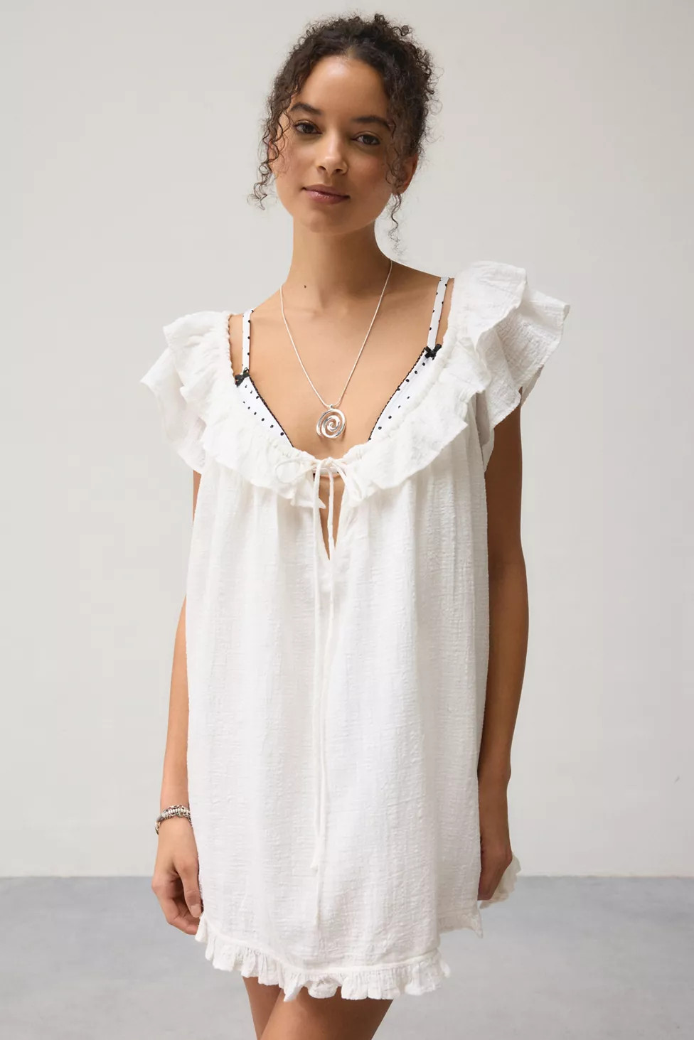 Out From Under Golden Hour Ruffle Swing Romper | Urban Outfitters (US and RoW)