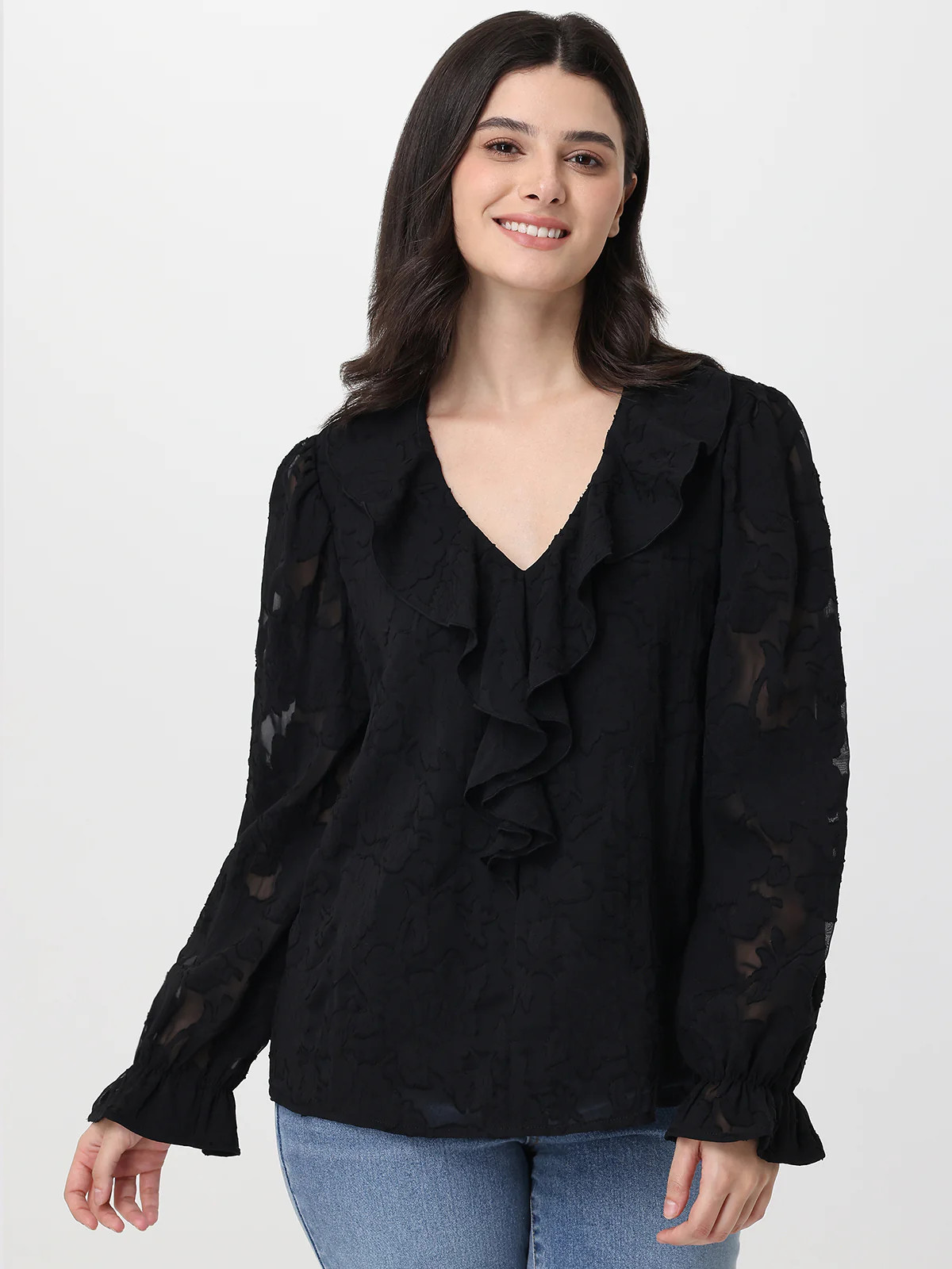 89th & Madison Floral Jacquard Blouse | 89th + Madison