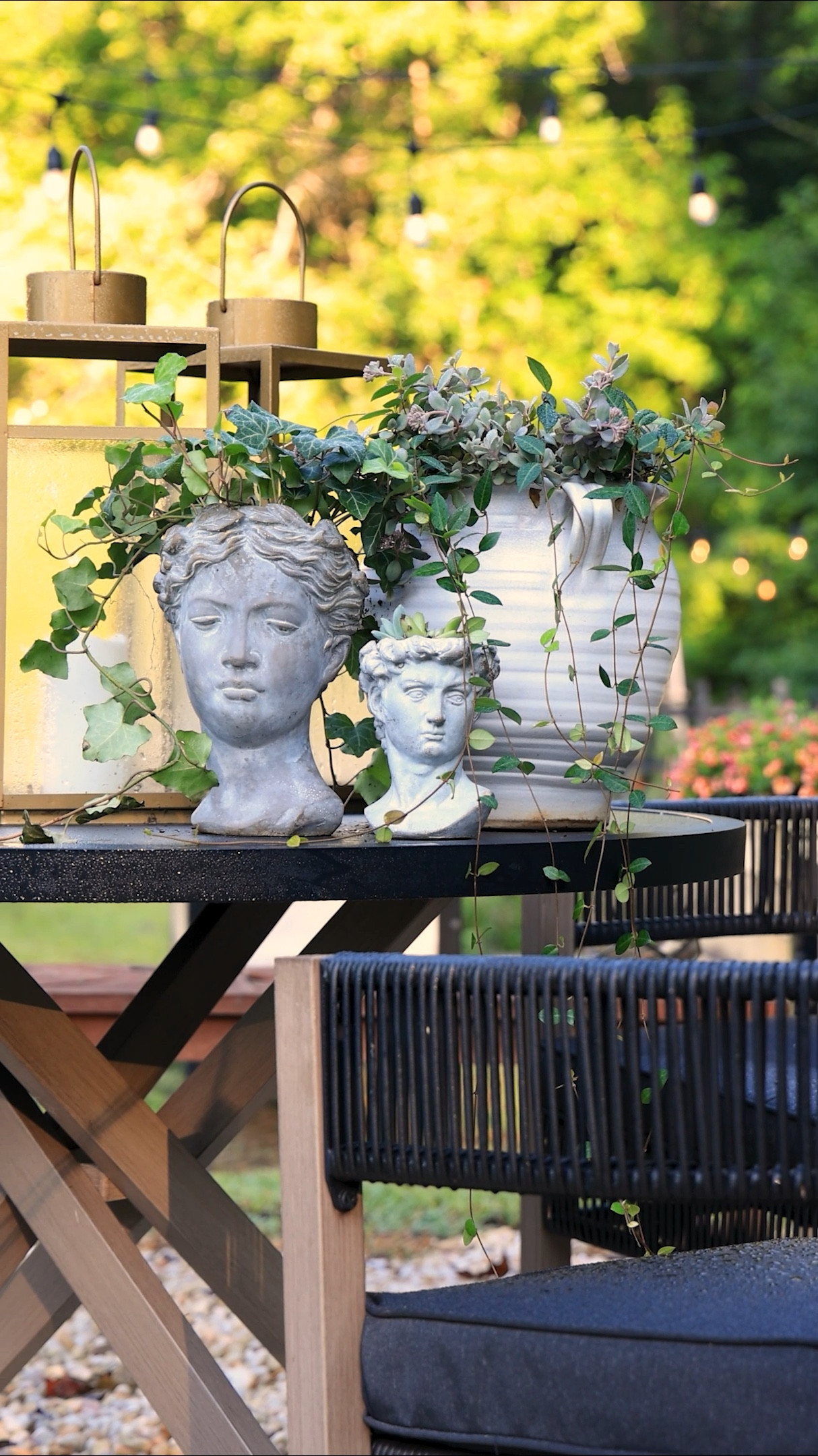 Charming Planters & Garden Accents | Every patio, deck, garden, and outdoor area needs a bit of charm! I love these bust planters with trailing vines. 

#LTKVideo #LTKHome