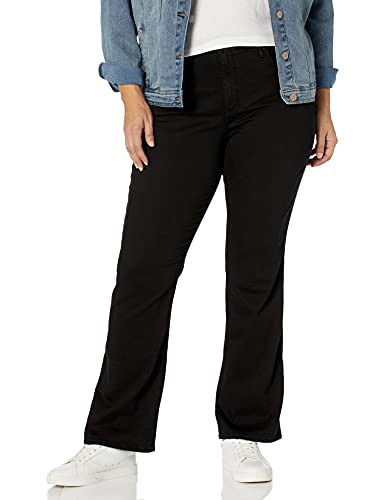 NYDJ Women's Plus-Size Plus Size Barbara Bootcut Jeans Pants, Black, 14W | Amazon (US)