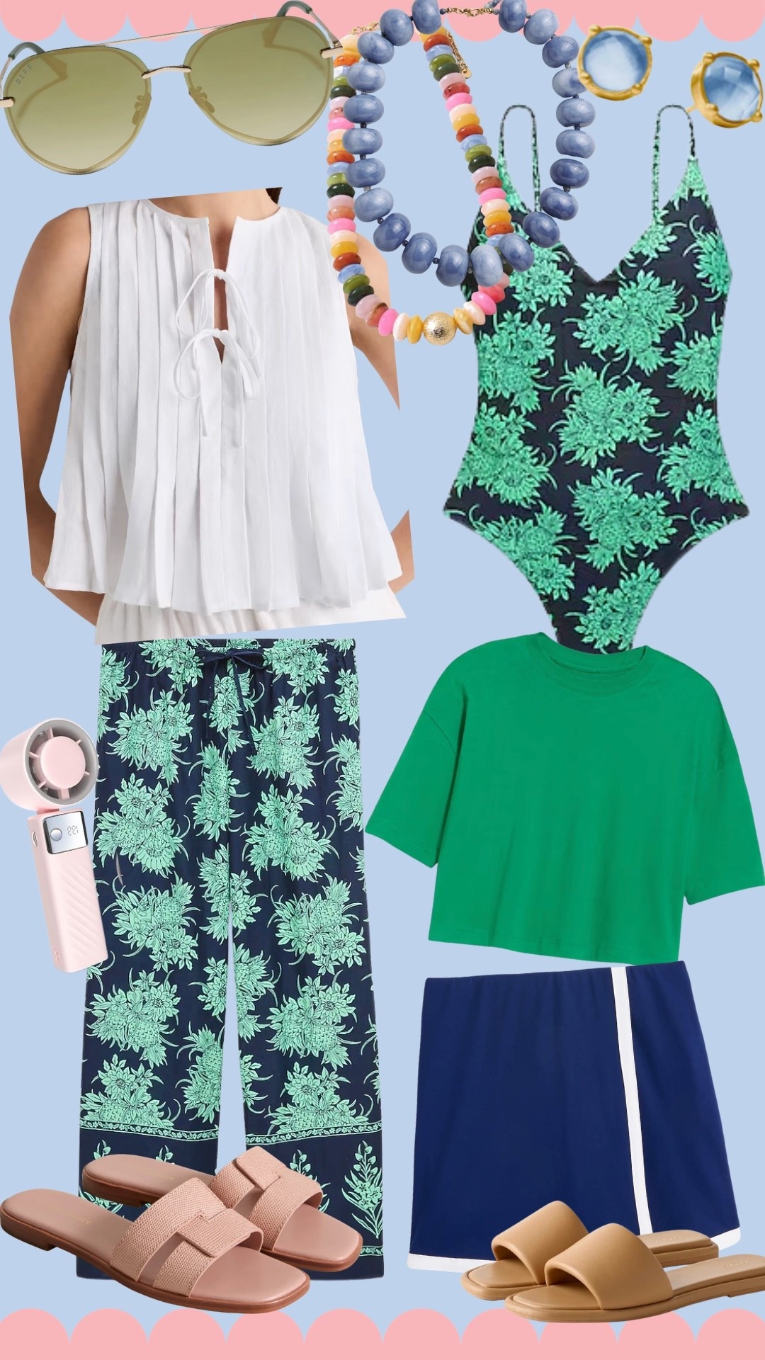 Green & navy pieces we love! Mix and match away!