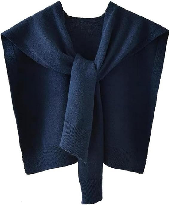 Women Sweater Shawl Wraps Y2K Knitted Tie Up Knotted Shoulder Cape Casual Travel Scarf Tops Trend... | Amazon (US)