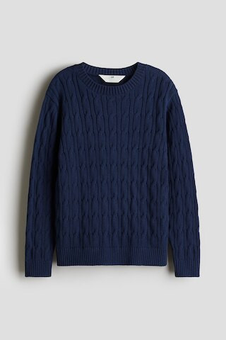 H & M - Baumwollpullover mit Zopfmuster - Blau - Kinder | H&M (DE, AT, CH, NL, FI)
