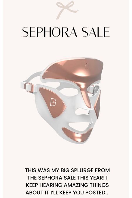 My favorite Sephora sale purchase! I’ve done a lot of research on these masks and I can’t wait to try it out. I’ll be documenting my results but I plan to use it on my face, neck, chest, arms, and hands 👏🏻 it can help with dark spots, redness, wrinkles, and collagen production. I went with this mask since it has a shorter treatment time and can also help with acne via the blue light  

#LTKbeauty #LTKxSephora #LTKsalealert