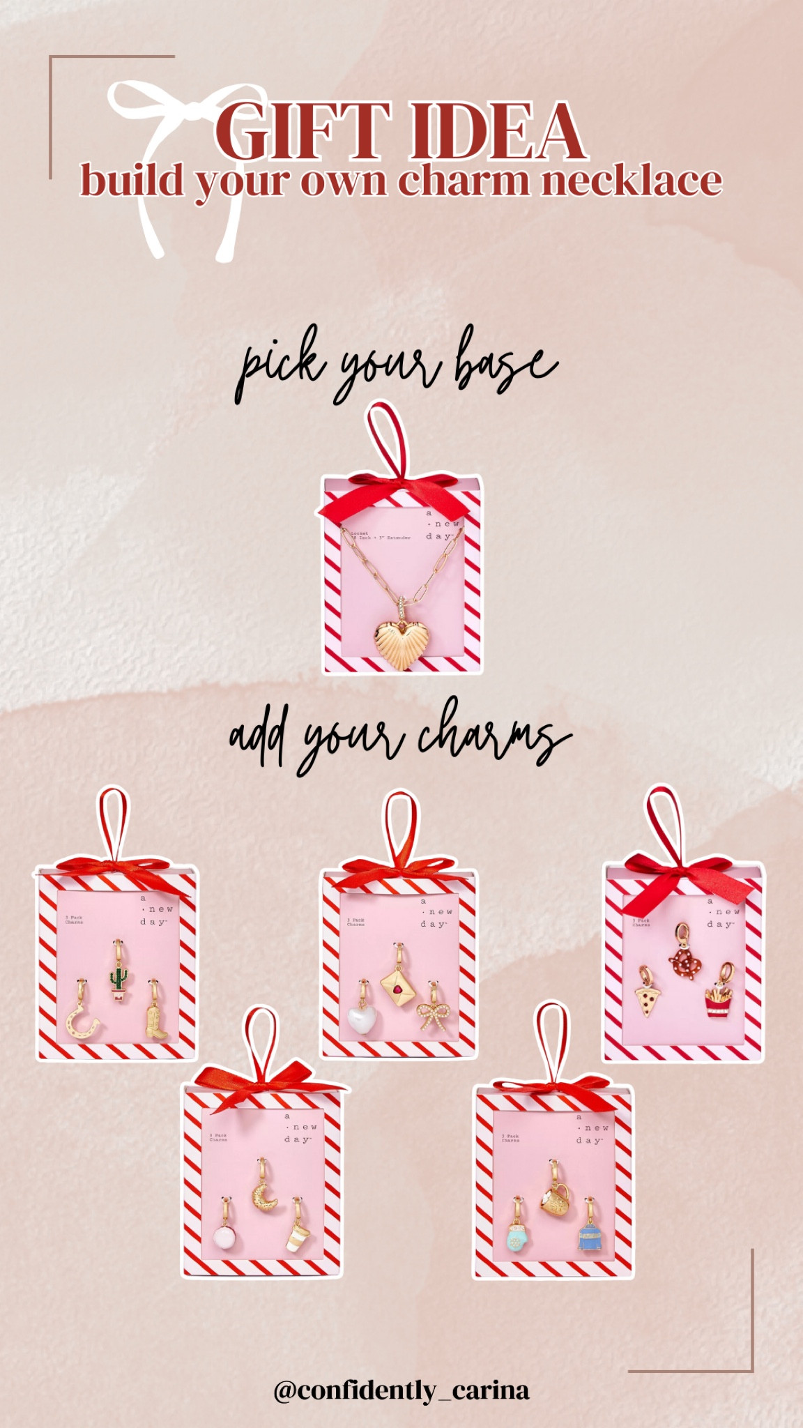 Loving this charm necklace gift idea from Target! Grab a base necklace and some charms for a little dinow

#LTKGiftGuide #LTKFindsUnder50 #LTKHoliday