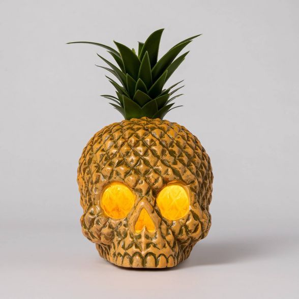 Light Up Pineapple Skull Halloween Decorative Prop - Hyde &#38; EEK! Boutique&#8482; | Target