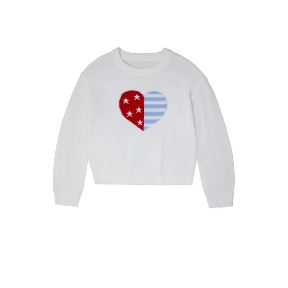 Way to Celebrate Girls Americana Sweater, sizes 4-18 | Walmart (US)