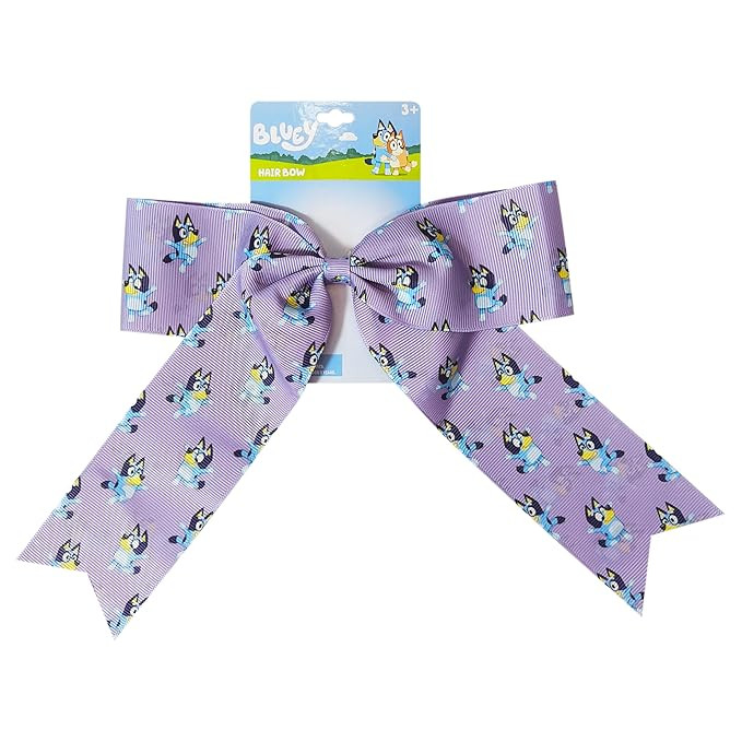 LUV HER Bluey Hair Bows For Girls - One Large Printed Hair Bow Featuring your Favorite Bluey Char... | Amazon (US)