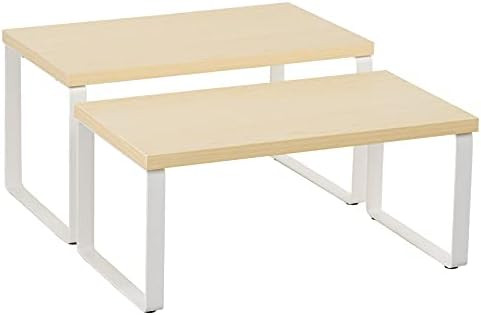 Giikin Cabinet Shelf Organizers, Set of 2 Kitchen Countertop Organizers, Vintage Print Wood Counter  | Amazon (US)