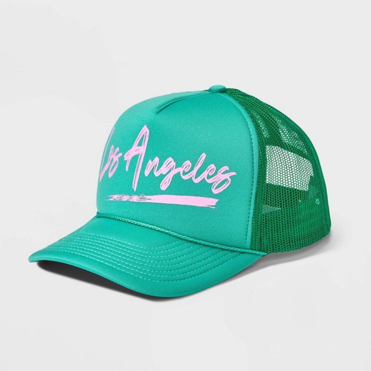 Women's Ascot + Hart Los Angeles Graphic Hat - Green | Target