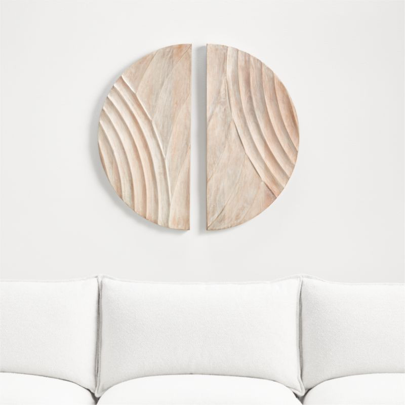Dune Bleached Wood Wall Art + Reviews | Crate & Barrel | Crate & Barrel