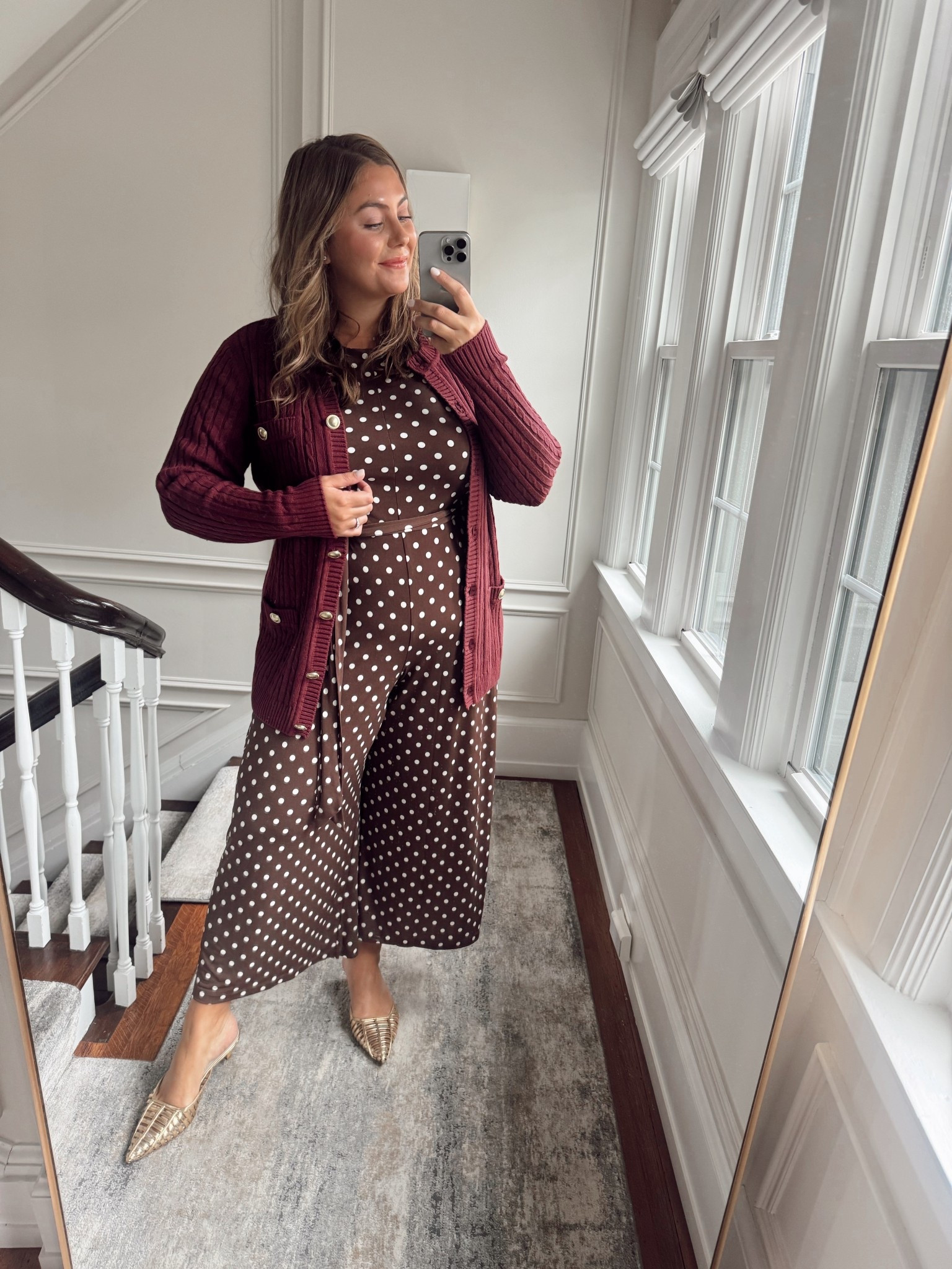 Wearing size 14/16 in jumpsuit & cardigan. 

#LTKSeasonal #LTKPlusSize #LTKWorkwear