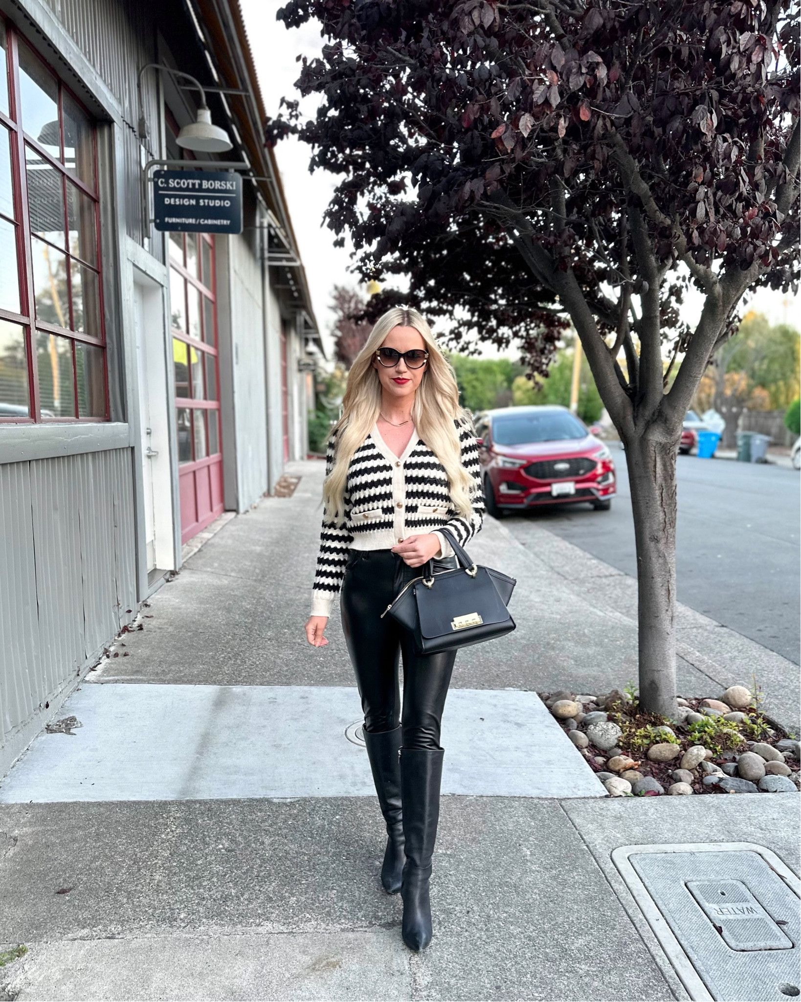 Sweater: Small
Pants: 26
Boots: 9.5

Vegan Leather Pants | Abercrombie Leather Pants | Faux Leather | Striped Cardigann

#LTKSeasonal #LTKstyletip
